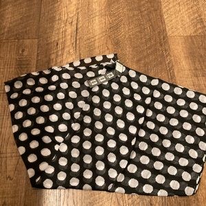 Mossimo black & white polka dot scarf